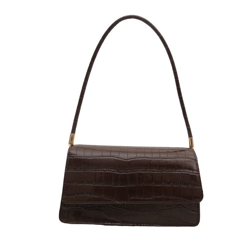 Temperamento simple, moda, cocodrilo, bolsas debajo de las axilas, mujeres, 2025 primavera, nueva bolsa de hombro, bolsas de mano de moda