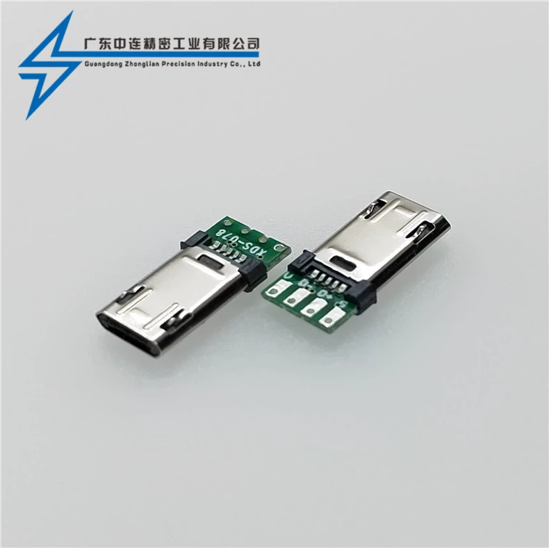 Китайский USB-разъем micro USB (штекер) MICRO штекер с фиксатором, колонный micro штекер