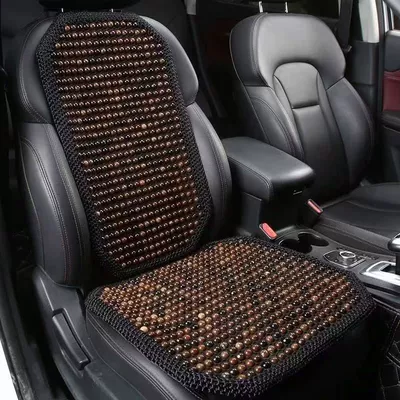 Breathable backrest cushion, car seat: Cool pad - crocheted-black-mesh-backrest-1-square-cushion