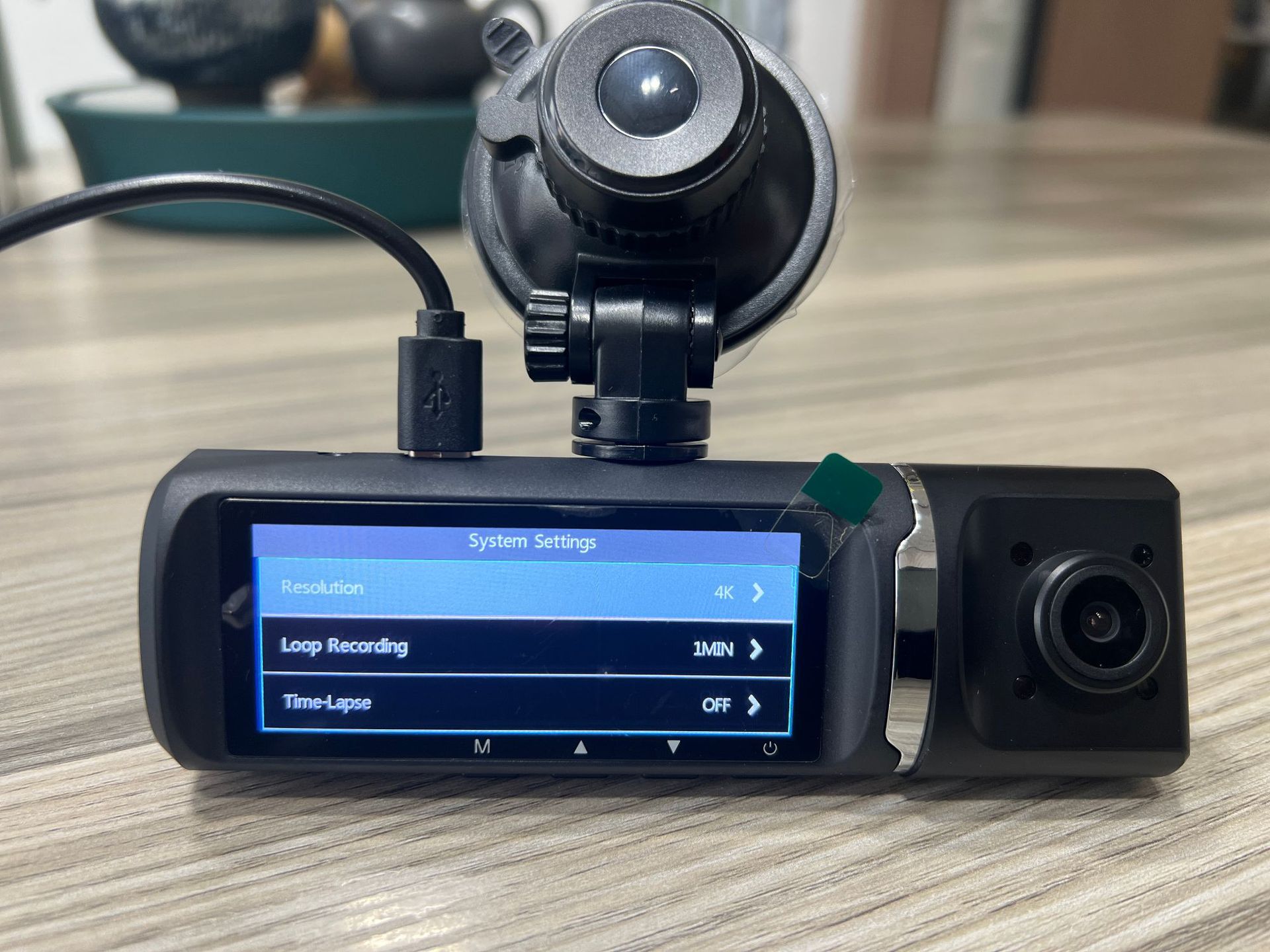 4K+1K+1K 3-Lens Wifi Car Dash Cam Mobile App High-Definition Dash Cam Dashcam