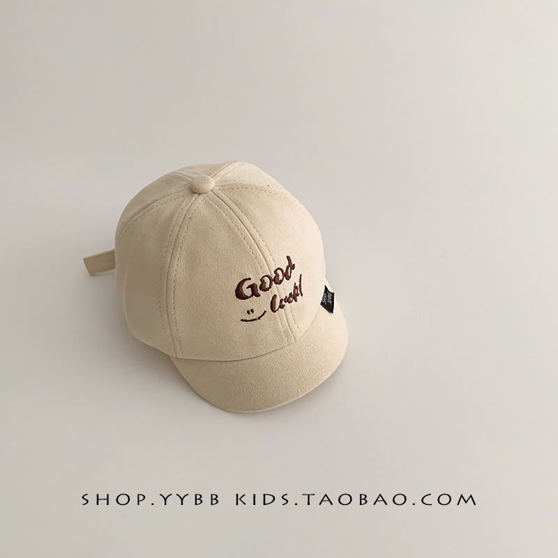 Primavera y otoño sombrero para niños sombrero a prueba de viento sombrero de lengua de pato para bebés de estilo coreano letras calientes sombrero de béisbol invierno