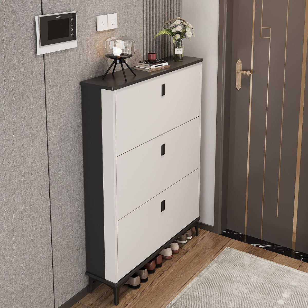 라이트 럭셔리 화이트 90*24*120 "더블 슈즈]