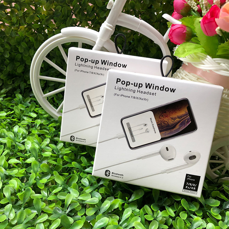 Suitable for Apple In-ear Bluetooth Pop-up Headphone Packaging BoX 7/8/X/XS/XR Wire-controlled Pop-up Headphone Color BoX