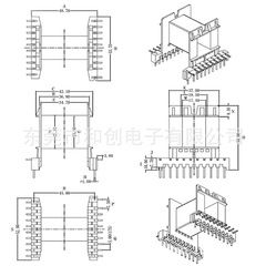 EE5525トランススケルトンEE55C电木スケルトンEE5525横型スケルトンBOBBIN 10 10L脚