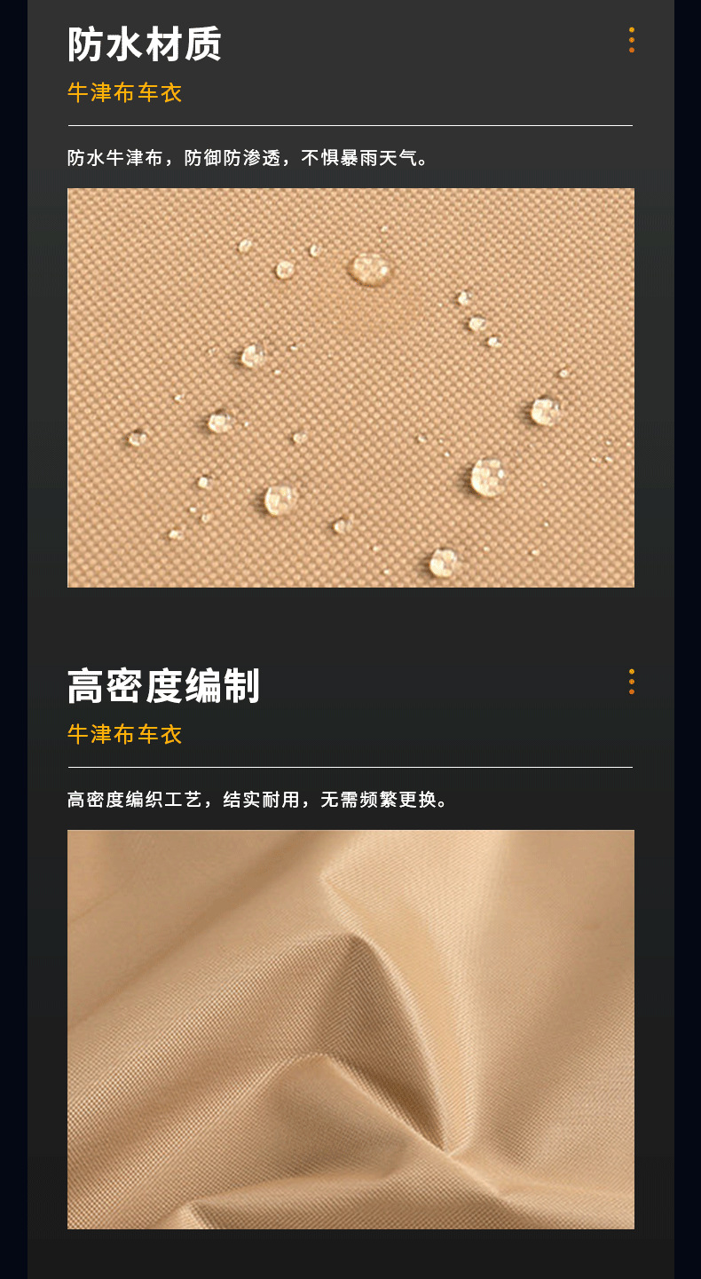 Oxford cloth car cover, sun-proof, rain-proof, heat-insulating, dust-proof, all-season full cover, thickened, hail-resistant, fully enclosed, specialized car cover