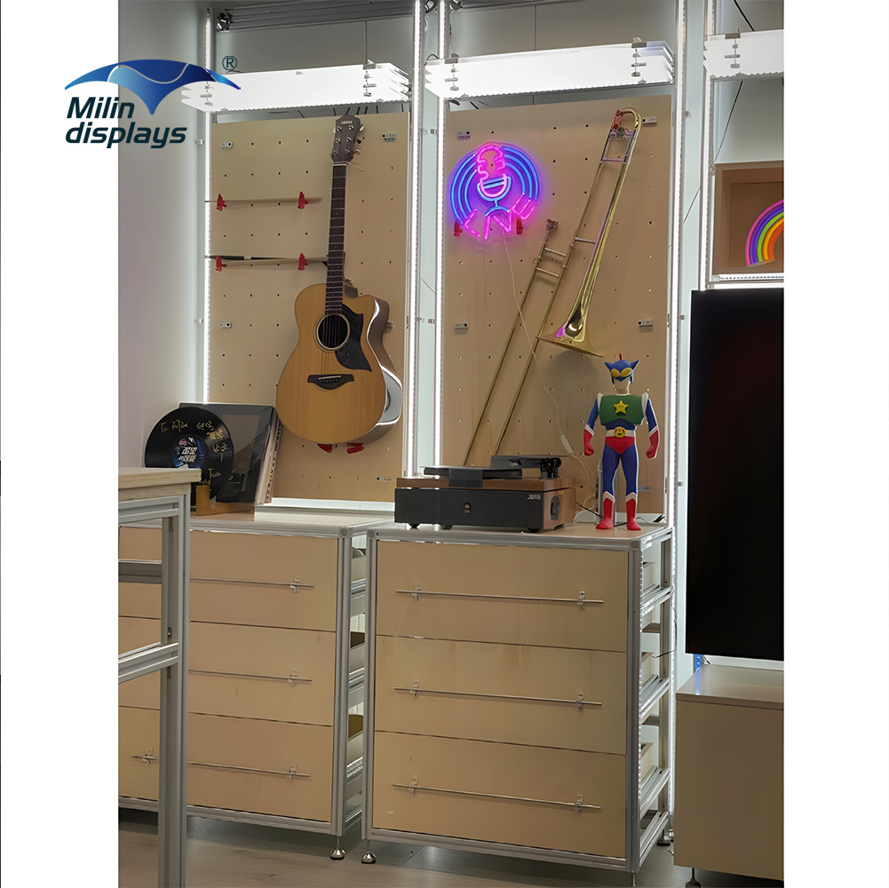 铝制展示柜超市货架展示架超市展示架商店商超展示架带储蓄柜