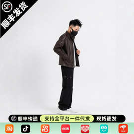 高端皮衣外套男春秋2026新款男士美式复古大码潮牌衣服高级