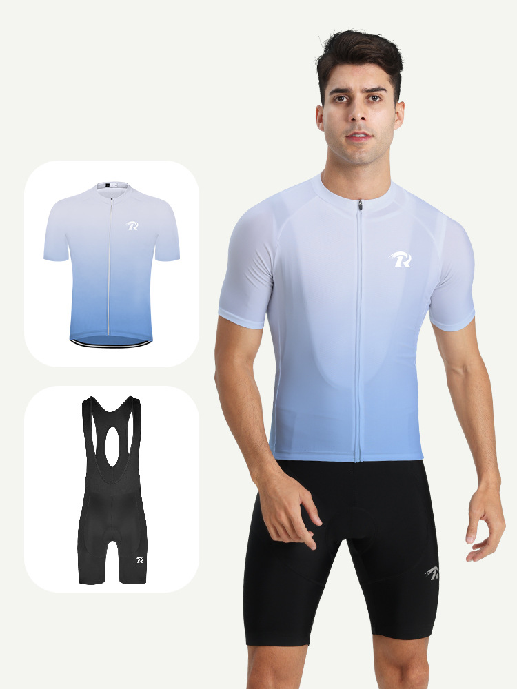 Ropa de bicicleta de mangas cortas para hombres y mujeres, ropa de bicicleta de montaña de verano, cinturón de secado rápido, pantalones de ciclismo de amortiguación, chaqueta superior