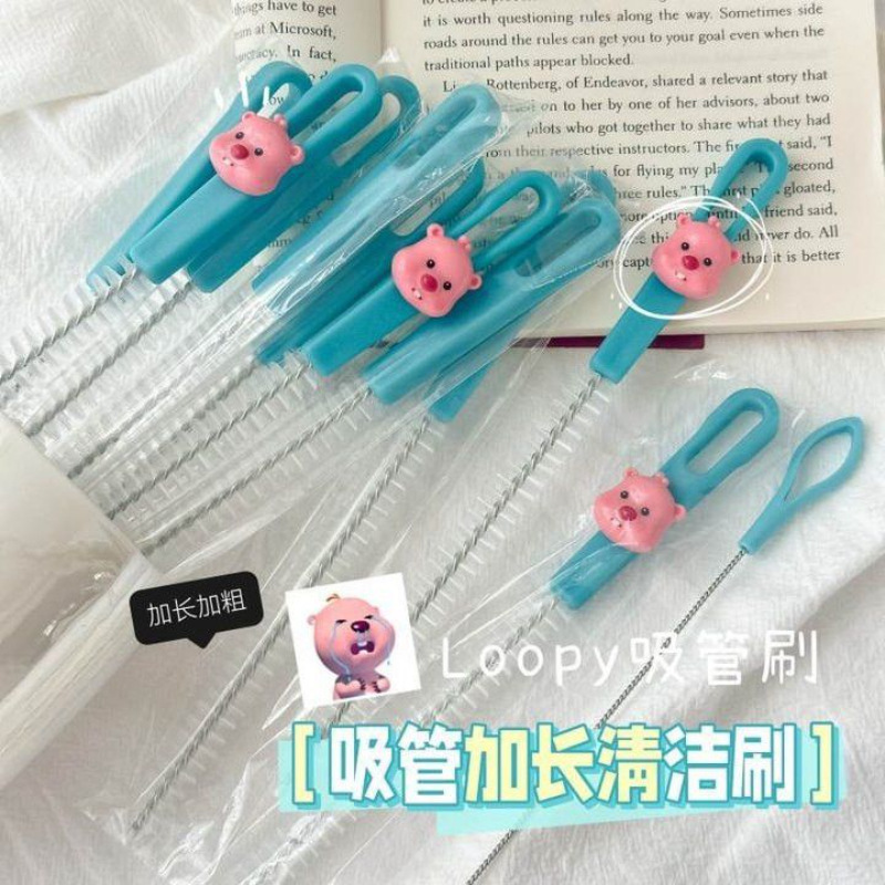 吸管刷可爱清洗奶嘴神器水杯杯盖洗刷细长清洁套装清洁刷加粗加长|undefined