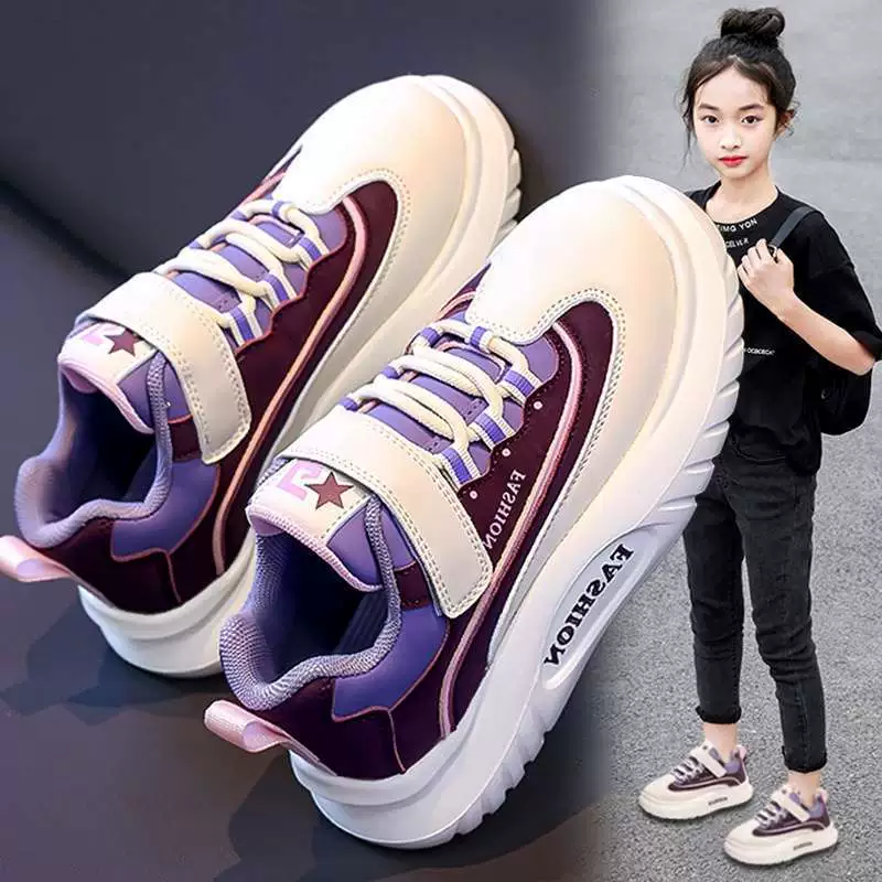 Детские кроссовки для девочек весна 2025, мягкая подошва, спортивные, для больших детей и девочек, нескользящие, лёгкие, повседневные