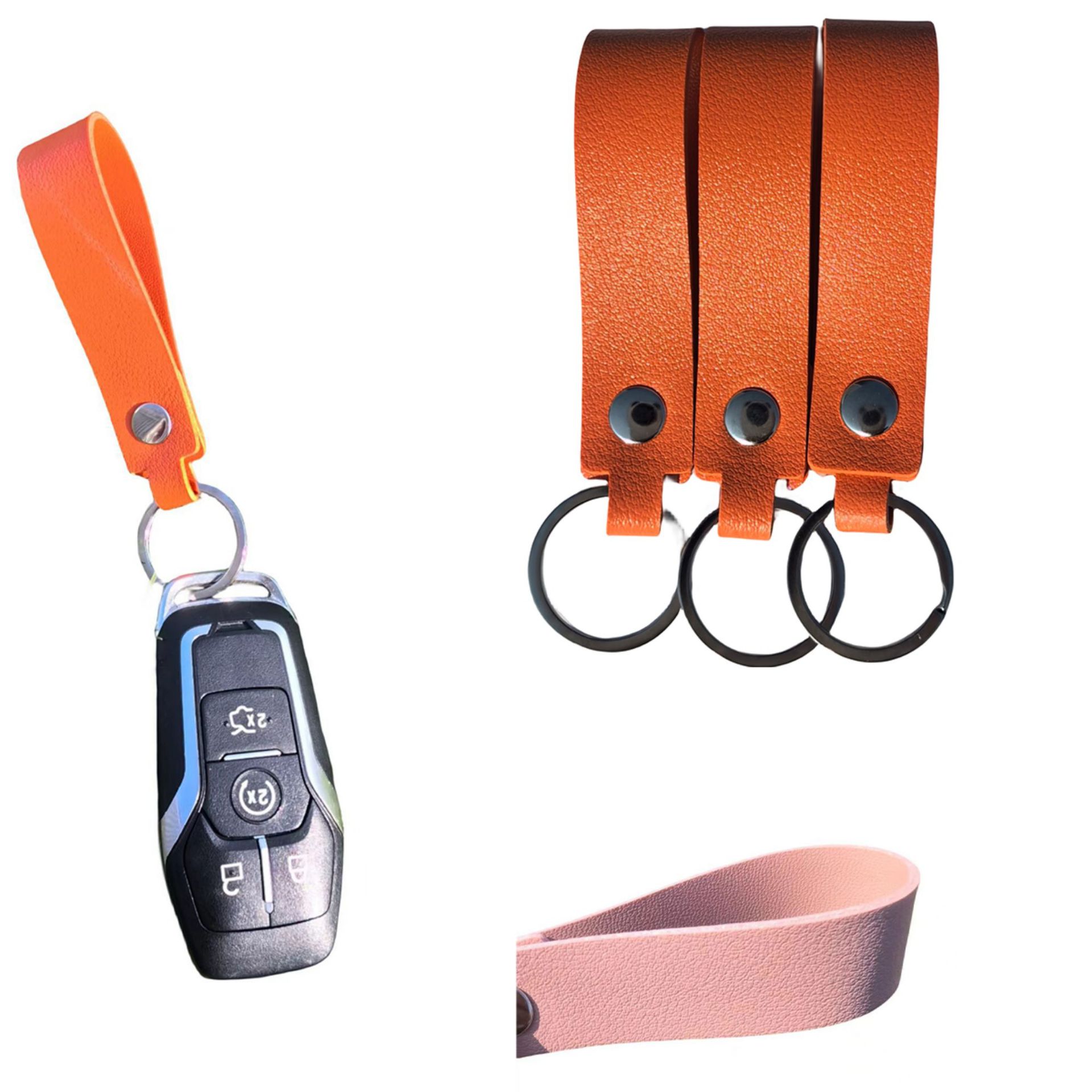 Clavera de cuero de doble cara colgante accesorios accesorios de bolsas accesorios de tendencia simple llavera de automóviles accesorios