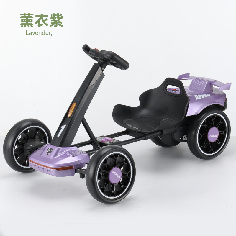 Carro eléctrico para niños sin instalación puede sentarse en cuatro ruedas, kart plegable para niños y niñas, coche de batería para bebés, control remoto portátil