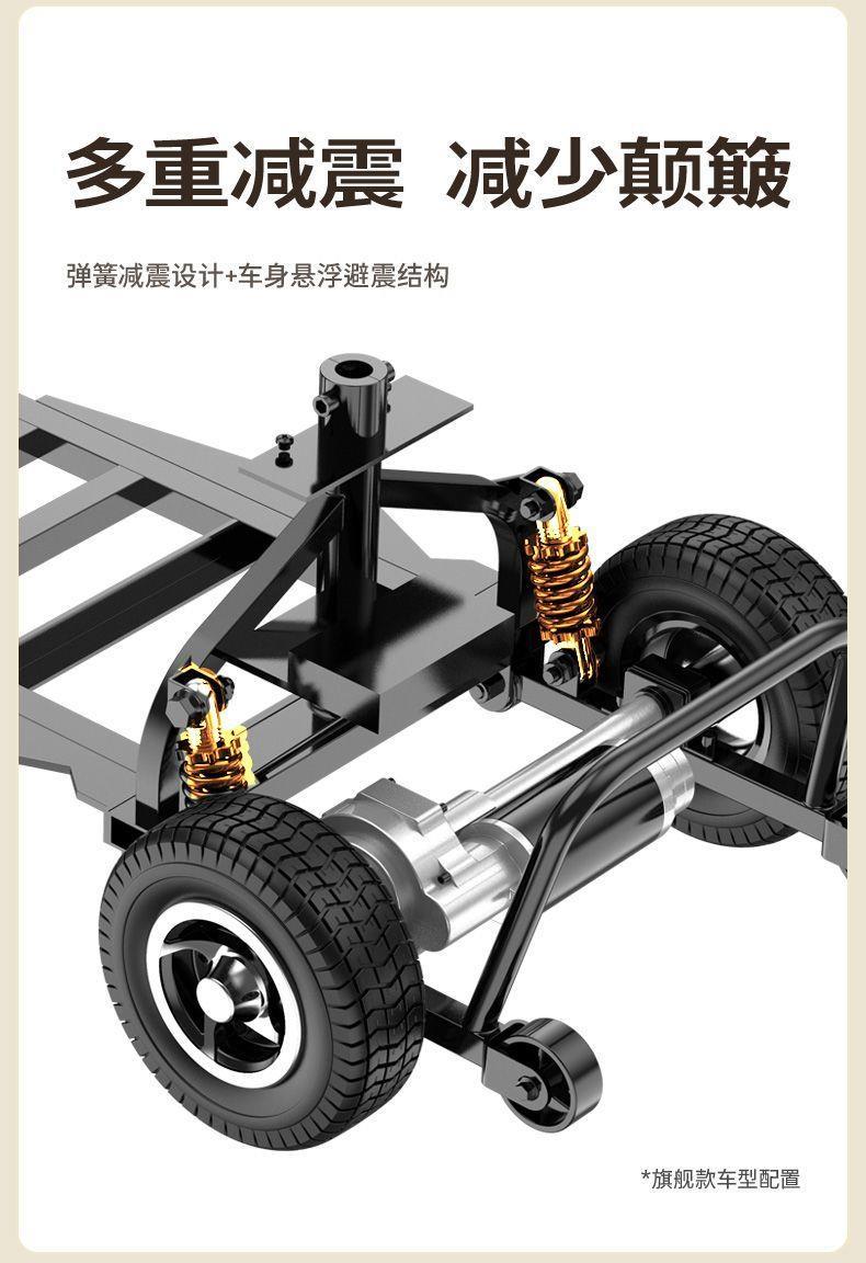 Elderly Mobility Scooter, Two-Seater Electric Vehicle for Disabled People, Four-Wheel Household Folding Small Low-Speed Electric Scooter for Seniors