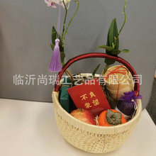笸箩簸箕柳编簸箕手工编织柳编筐篮子收纳筐篮垸子筐农家乐馒头框