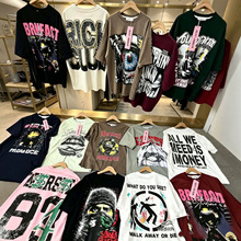 ר���羳Men's double-sided printed T-shirt, loose fit