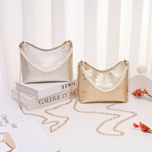 跨境代销韩版简约时尚饺子形手提包2025秋带内衬女士多功能小包包