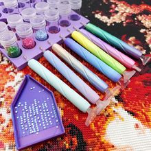 新款跨境专供极简风格钻石画工具钻石画渐变色点钻笔