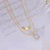 Design metal goods, sophisticated necklace, chain for key bag , trend of season, 14 carat, light luxury style