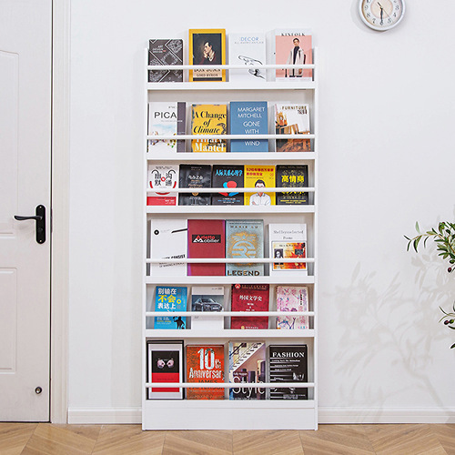 【Dropshipping】Bookshelf Rear Gap Storage Cabinet Solid Wood Floor Standing Children's Bookshelf Picture Book Shelf Wall Mount Bookcase