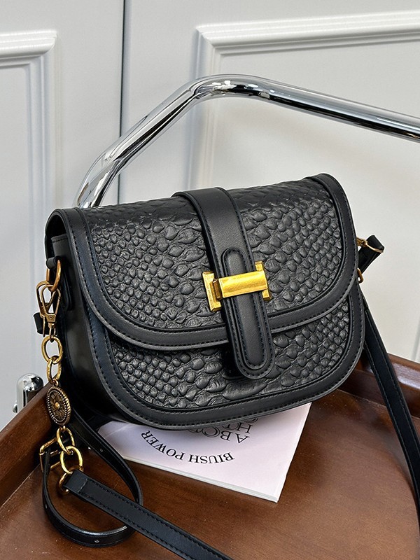 Bolso para mujeres 2026 nueva moda transfronteriza versátil bolso de silla de montar de color sólido sensación de lujo ligero tejido mochila