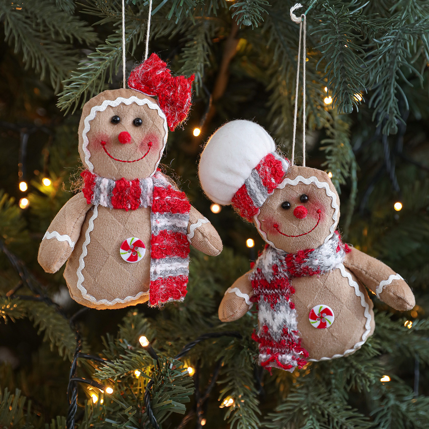 Nuevos regalos de Navidad muñecas galletas hombre pan de jengibre hombre colgante juguetes decoración de árbol de Navidad muñecas de ventana