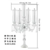 Dz557-5-head transparent Roman column candle holder 47x75cm