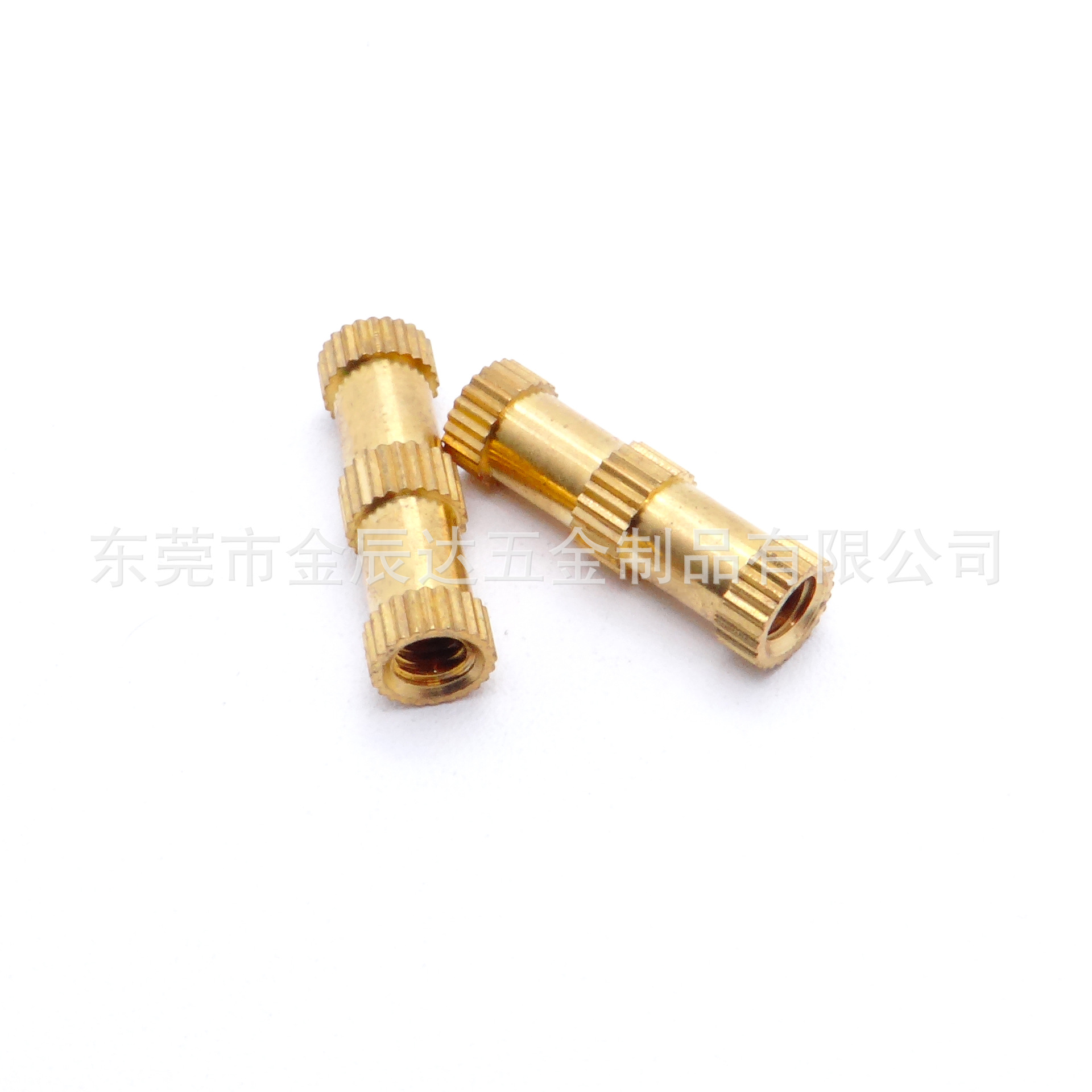 厂家直销直铜热熔注塑螺母M1-M3.5工直通孔嵌件预埋滚花 铜螺母