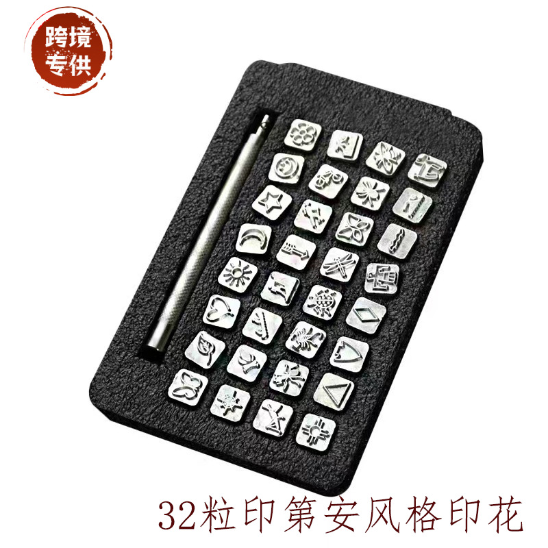 Nuevo poder indio Impresión de estilo cuero curtido vegetal carta punzonado herramienta especial molde digital cuero talla sello