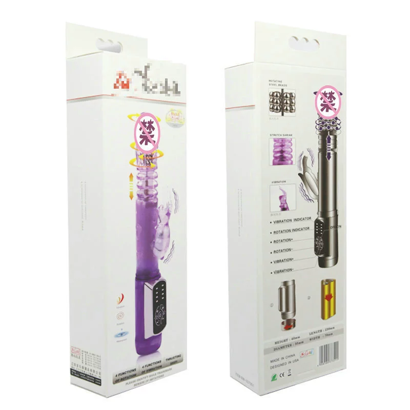 百乐 Женщинам Ten Light Display 12 Vibration 4 Rotation Telescopic Adult Products 37351