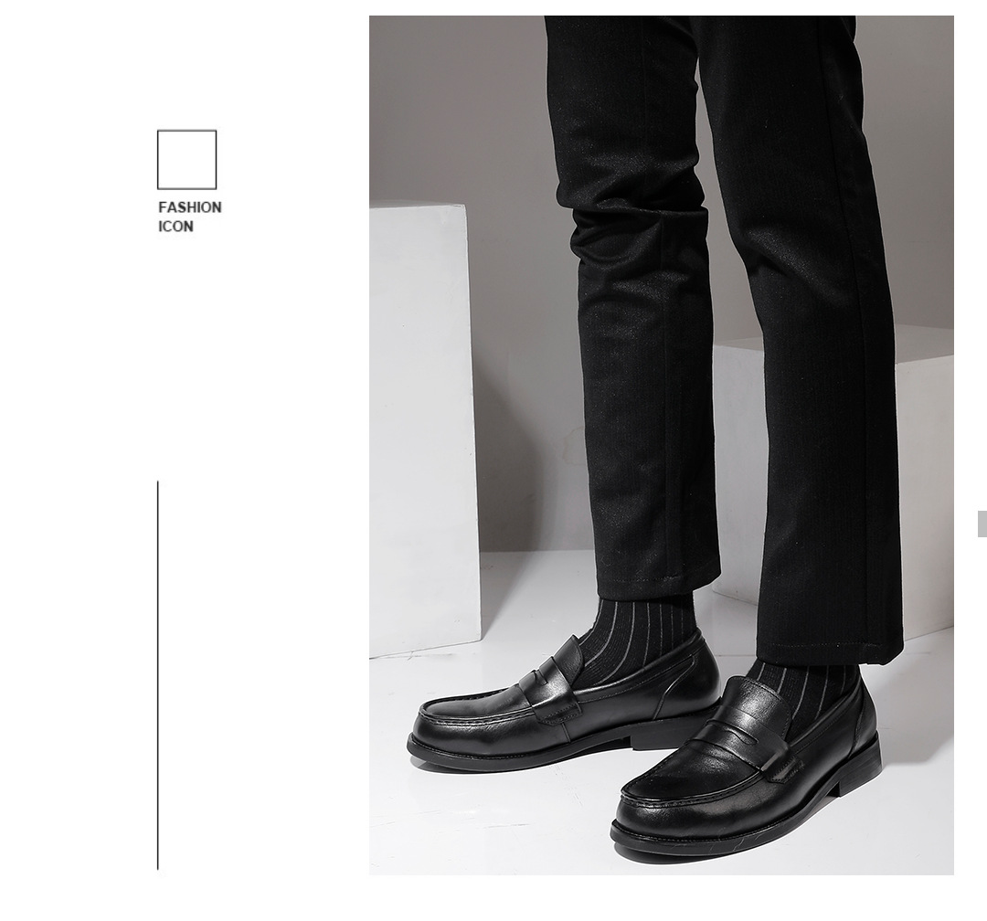 Vinter nye herre gummi ydersål slip-on business formelt tøj let luksuriøs high-end lige sko_voghion.com