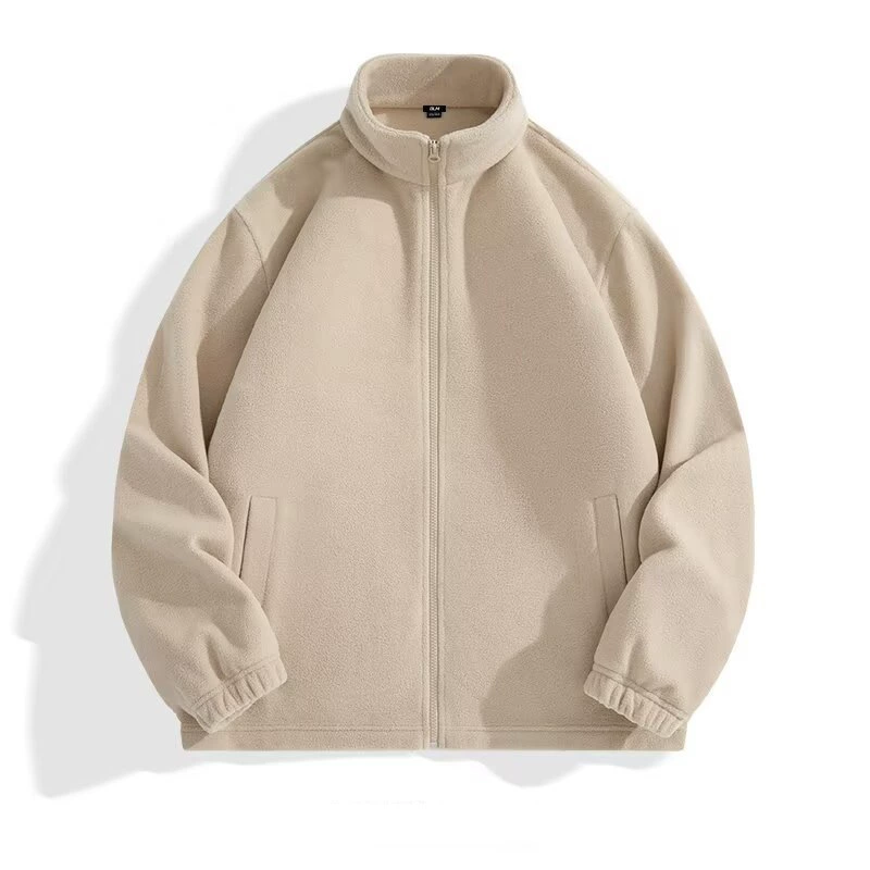 Куртка с воротником мужской осень-зима новый гонконгский тренд сплошной цвет куртка на молнии подростковая мода свободный повседневный топ