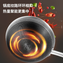 康巴赫旗艦官方旗艦店五代六不粘鍋蜂窩炒菜鍋家用316L不鏽鋼炒鍋