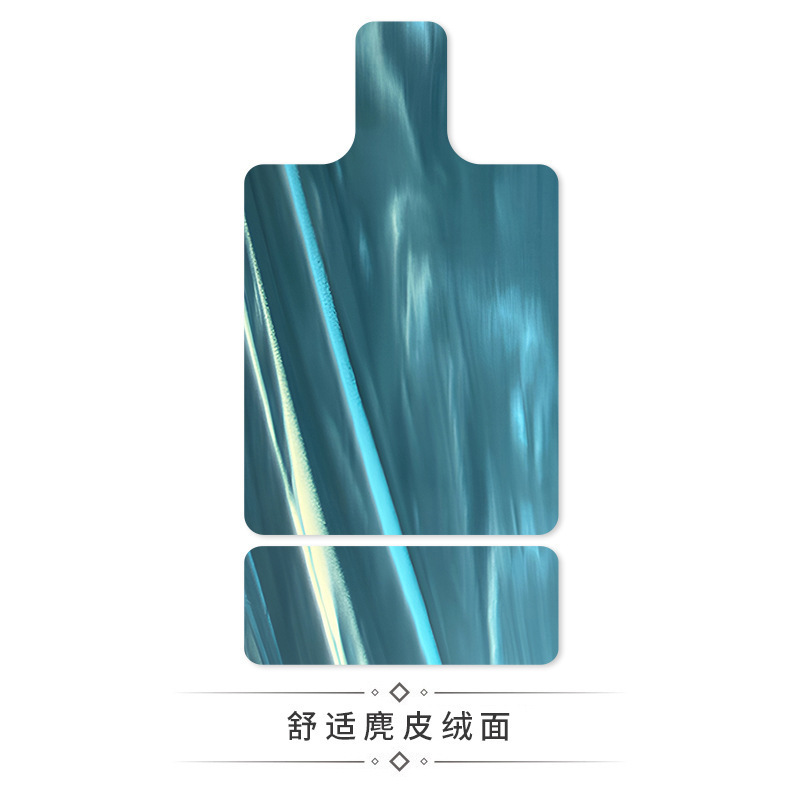 跨境麂皮绒lulu撞色普拉提核心床垫橡胶瑜伽垫吸汗器械印花专用垫|undefined