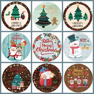 Cross-border supply of new Christmas series wood painting decorative painting Santa Claus Christmas tree signs wholesale