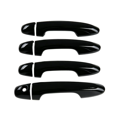 Suitable for 26 Toyota Hilux Hilux Fuel Tank Cover, Rearview Mirror Cover, Door Handle Sticker, Car Exterior Accessories (Other Automotive Exterior Supplies) - piano-black-no-smart-hole-door-handle