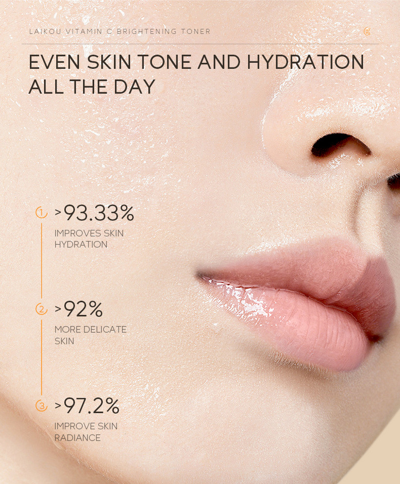 Cross-border LAIKOU Vitamin C Toner 100ml Hydrating and Moisturizing Toner Cosmetics Manufacturer Wholesale AliExpress undefined