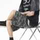 2025 New Arrival Men's Shorts Trendy Casual Loose Large Pocket Workwear Mid-Pants Summer Staggedness Waist Camouflage Horse Pants