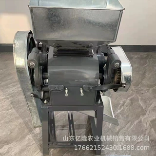 对辊式花生破碎挤扁机 燕麦大豆压片机 麦子薏米挤扁机