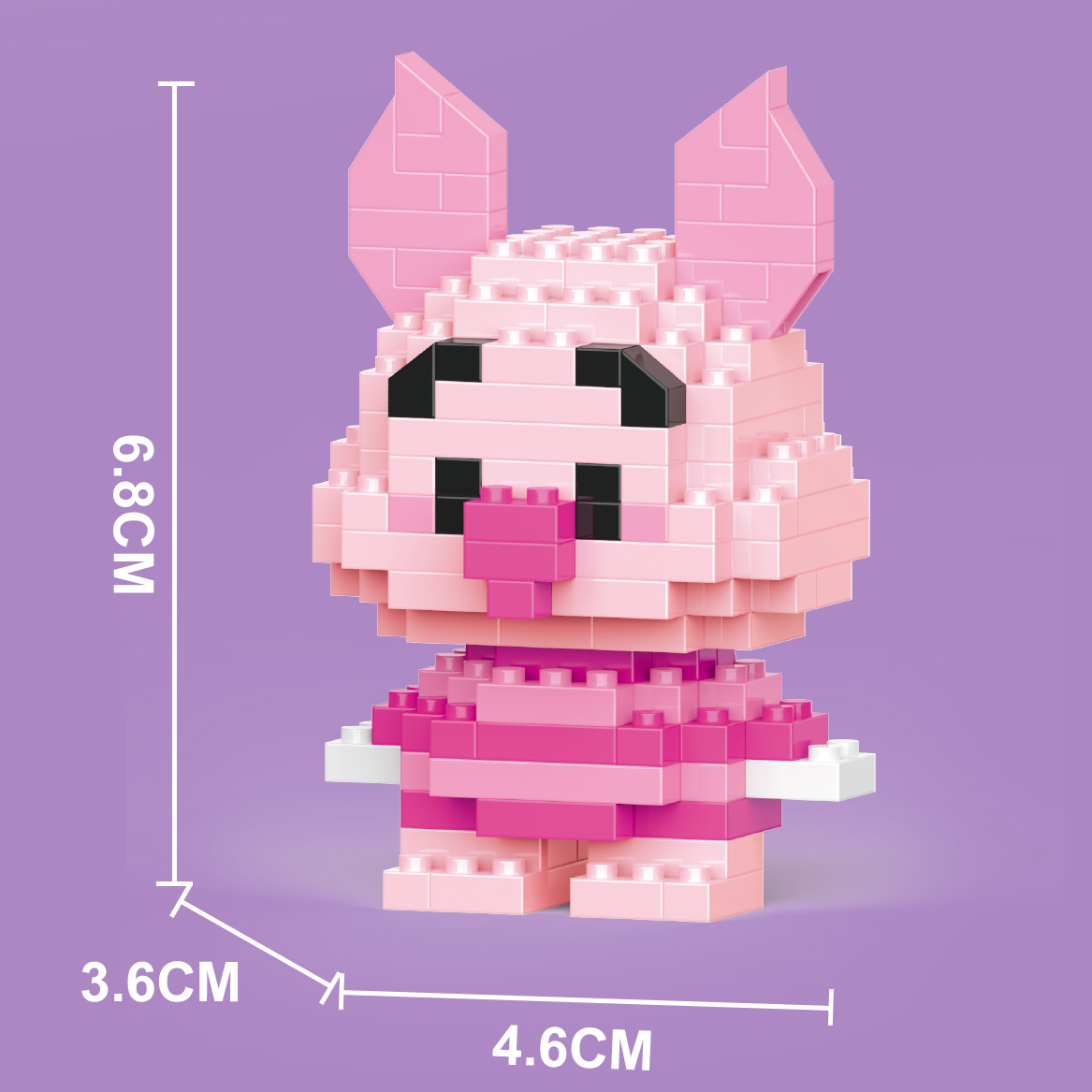 Compatible con LEGO gigante Panda flor azul lindo muñeca de dibujos animados montado bloques construcción juguete para niños puesto caja ciega al por mayor