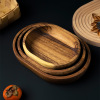 solid wood Dinner plate Afternoon Tea Mug Storage tray Acacia Ellipse Tray practical A snack Fruit plate