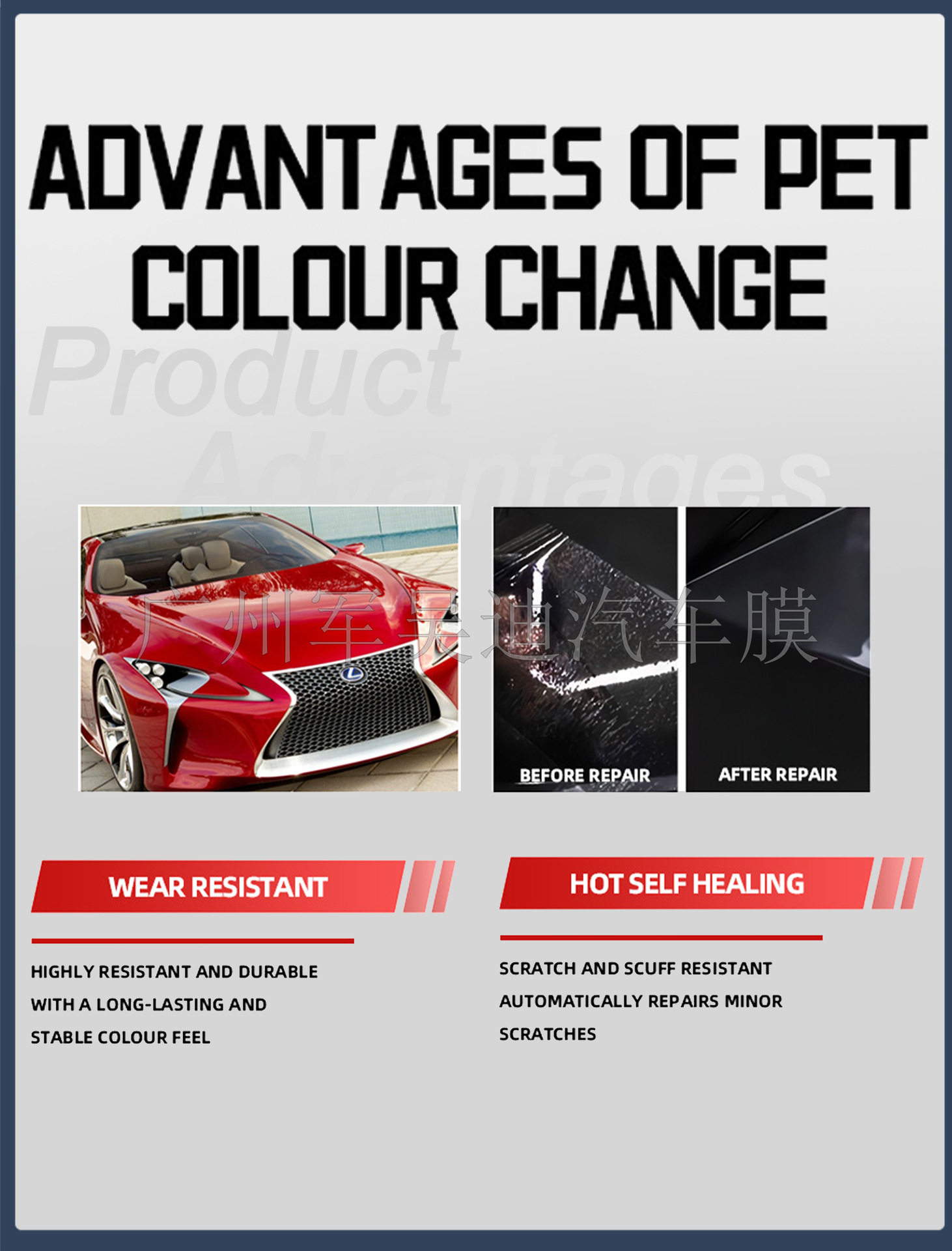 Cross-Border Pet Electro-Optical Metal Dark Green Color-Changing Film Car Paint Protective Film Full Car Color-Changing Protective Car Film