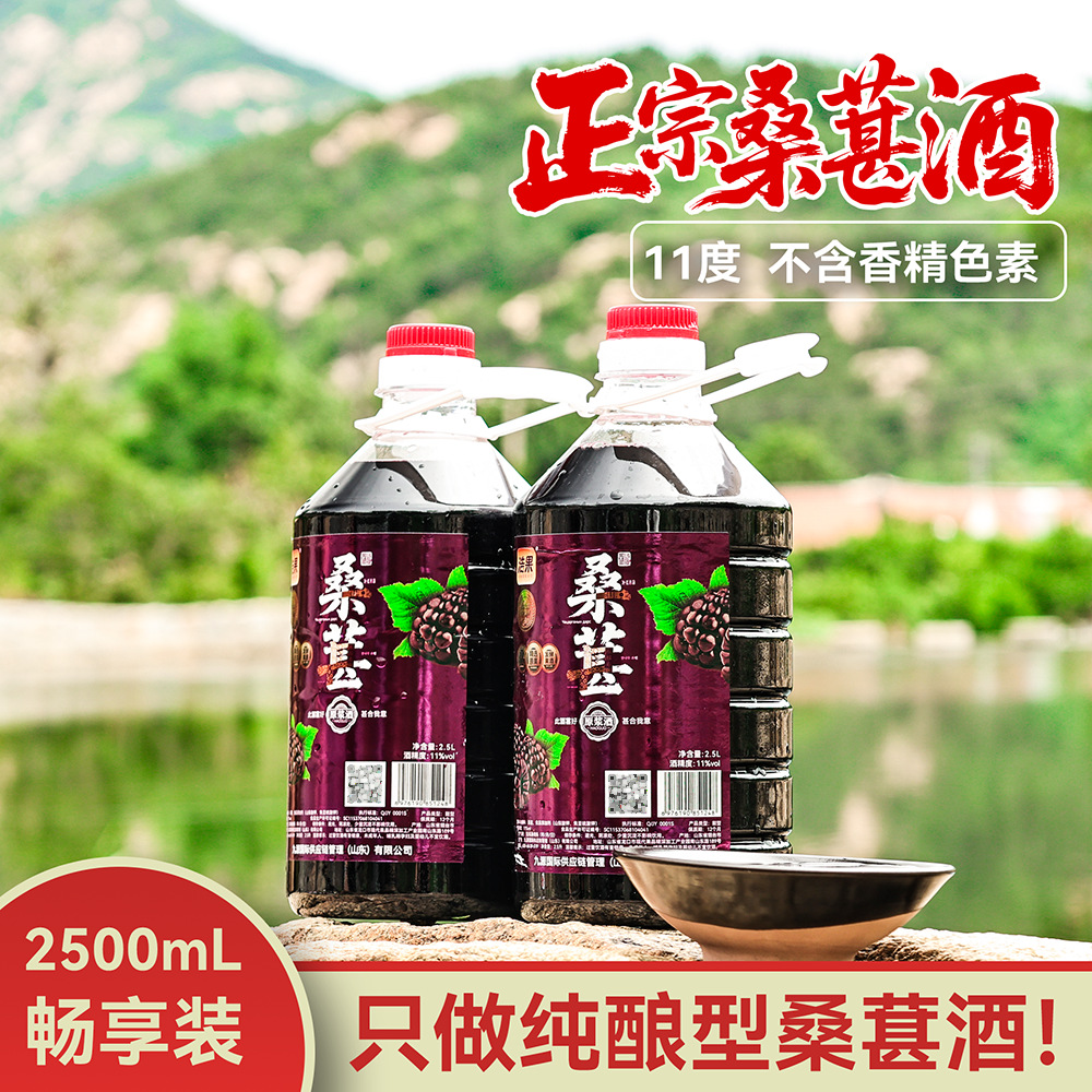 纯果酿造源头工厂桑葚酒11度微醺鲜果发酵原汁酒甜型果酒桶装批发
