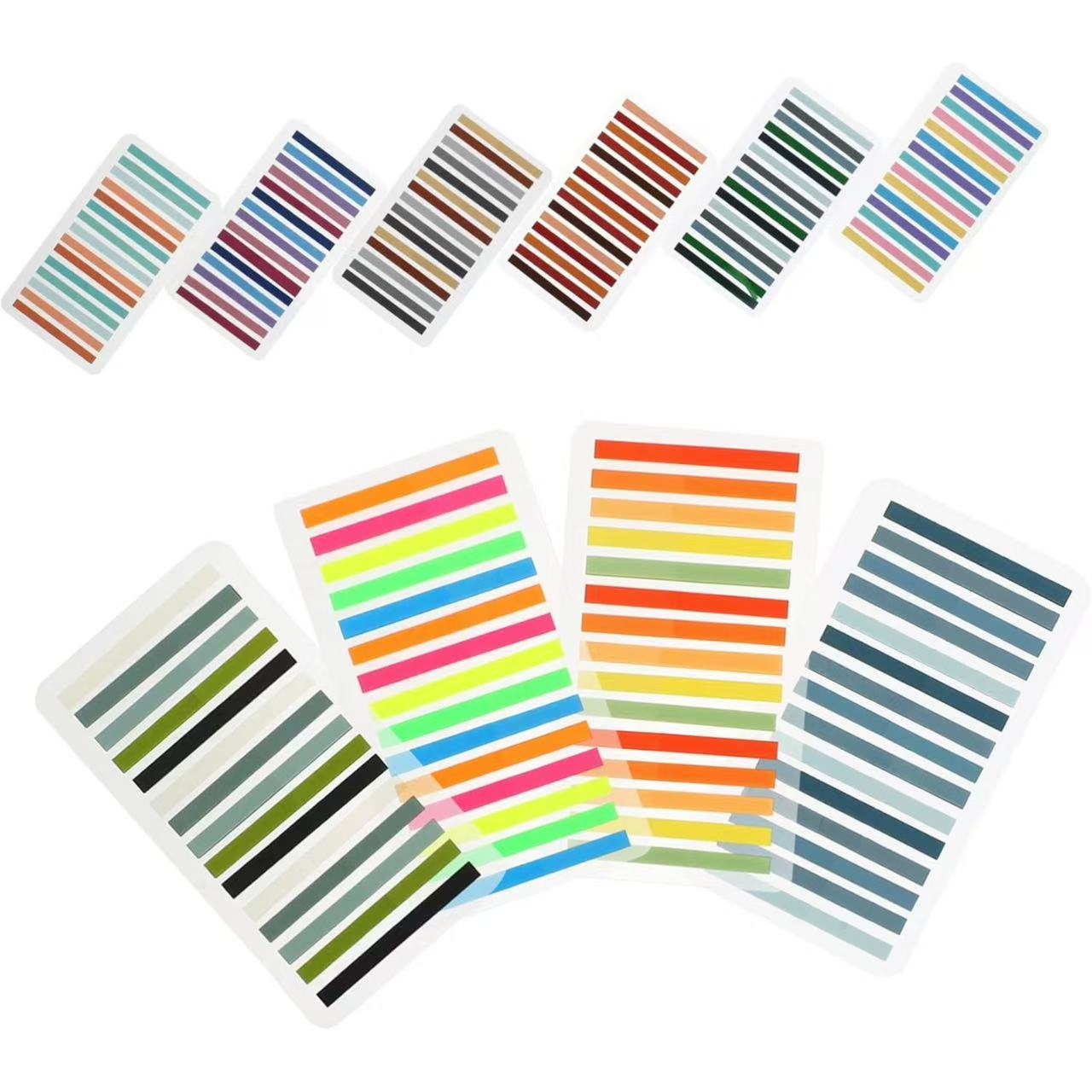 Cross-border Extremely Fine Post-it Notes Student Mark Index Stickers Retro Transparent Note Stickers ins Wind Fluorescent Label N Stickers