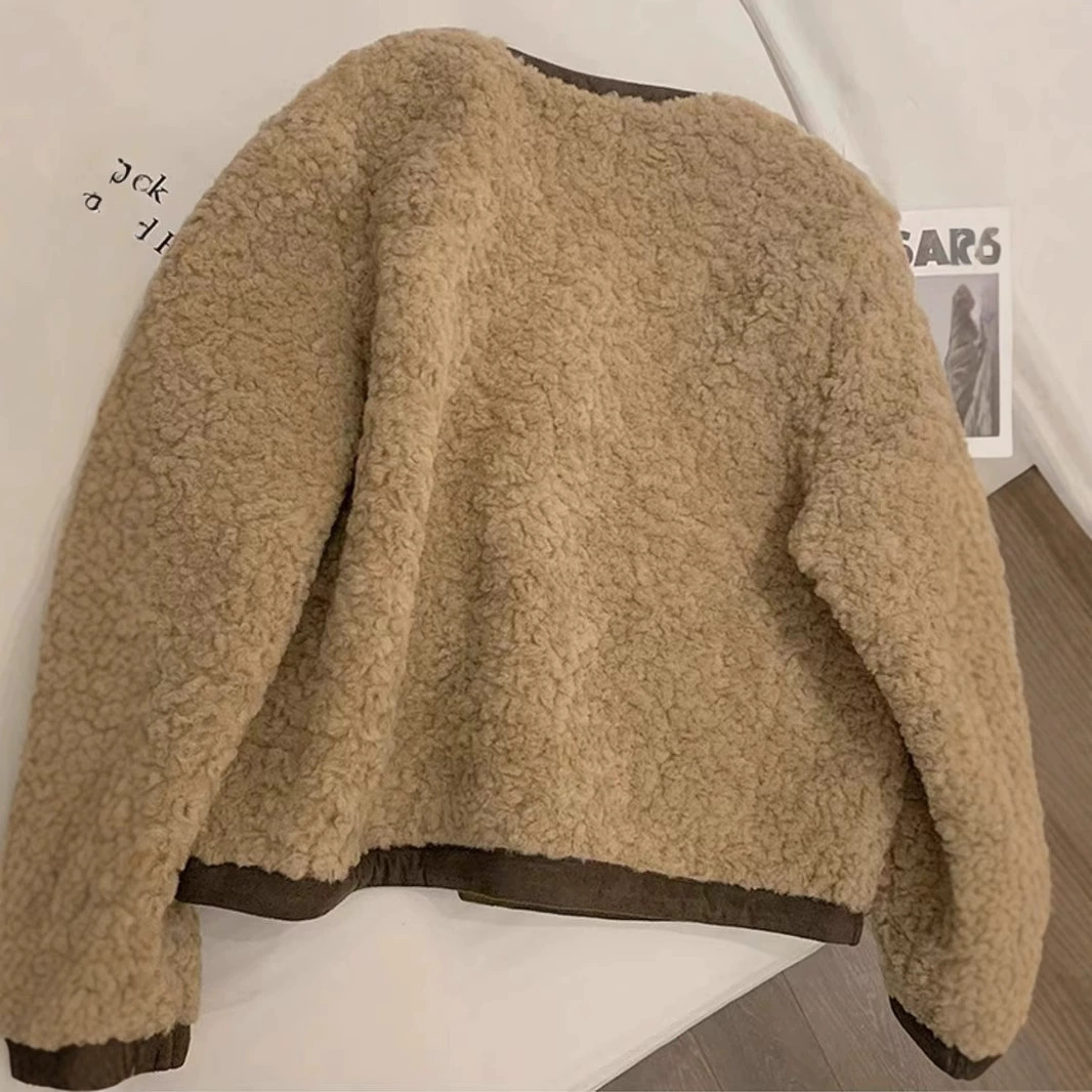 Демисезонная бархатная куртка, свободный крой, стиль Chanel, увеличенная толщина