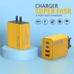 120WダブルPDダブルUSB充電器はアップル15華為携帯電話ダブルtypecスマート充電ヘッドを適用する