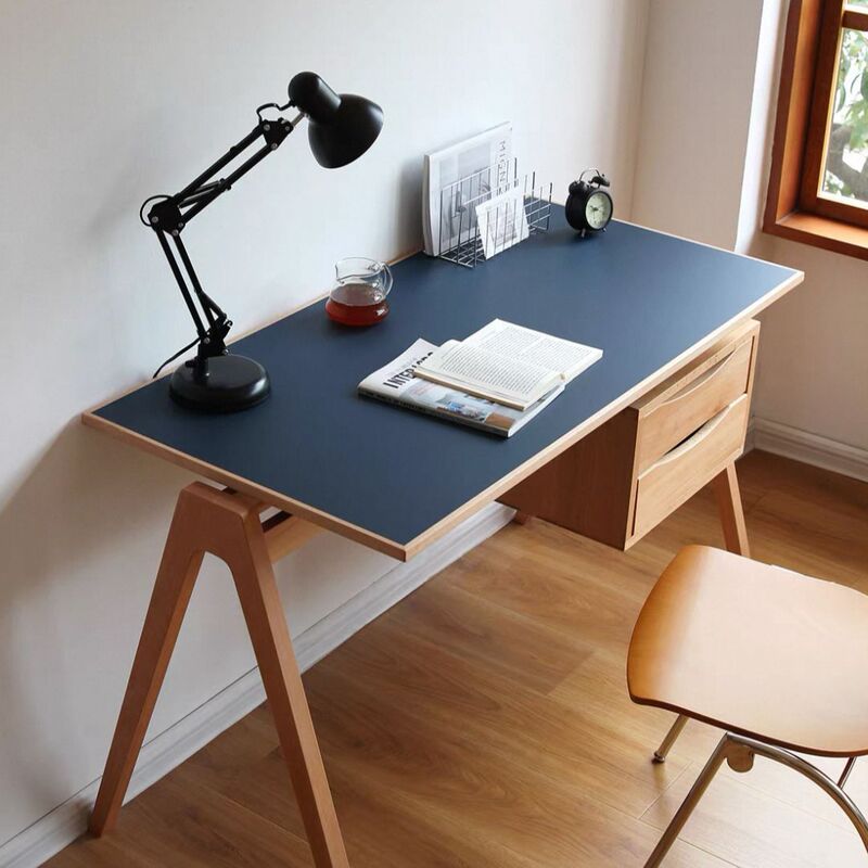 2026 Minimalist Nordic Solid Wood Desk for Small Homes, Light Living Style, Home Use Drawer Dining Table, Small Apartment Office Computer Desk