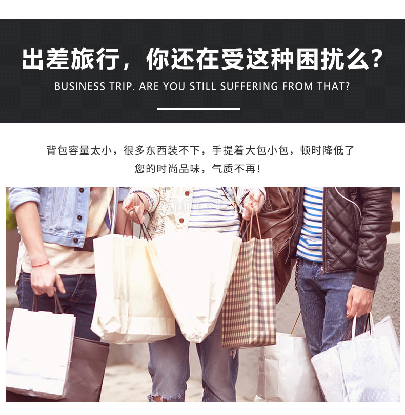 New Cross-Border Men's Backpack Large Capacity Oxford Fabric Backpack Printed LOGO Business Computer Backpack Travel Bag
