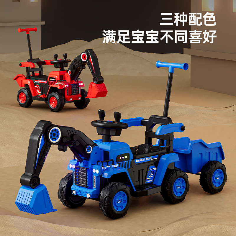 Excavadora para niños, coche de juguete, juguete para personas, niña, niño, excavadora eléctrica de control remoto, vehículo de ingeniería, máquina de gancho