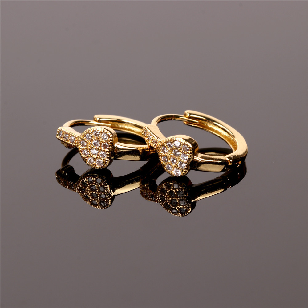 Wholesale Jewelry Fashion Key Copper Inlaid Zircon Earrings Nihaojewelry display picture 7