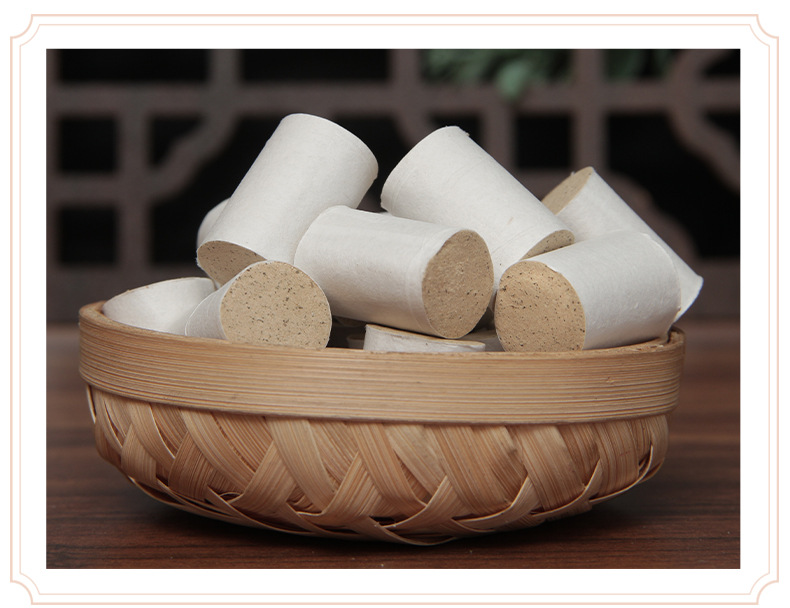 Moxa Cones Ai Zhu 108 Pieces Five Year Aged Mugwort Wool Moxibustion Cones for Warming Therapy in use